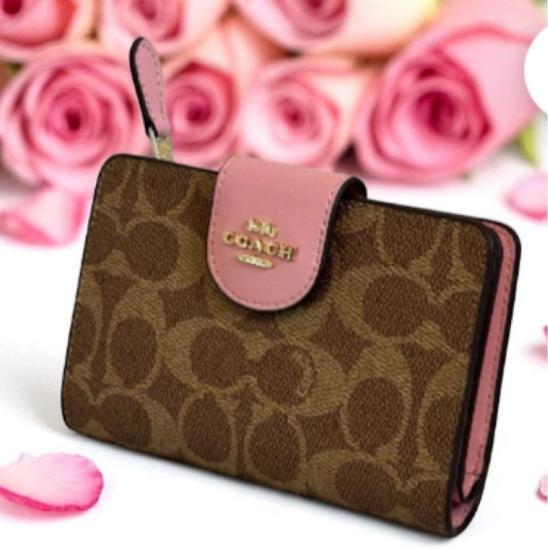 COACH 【新品】二つ折り財布 ピンク