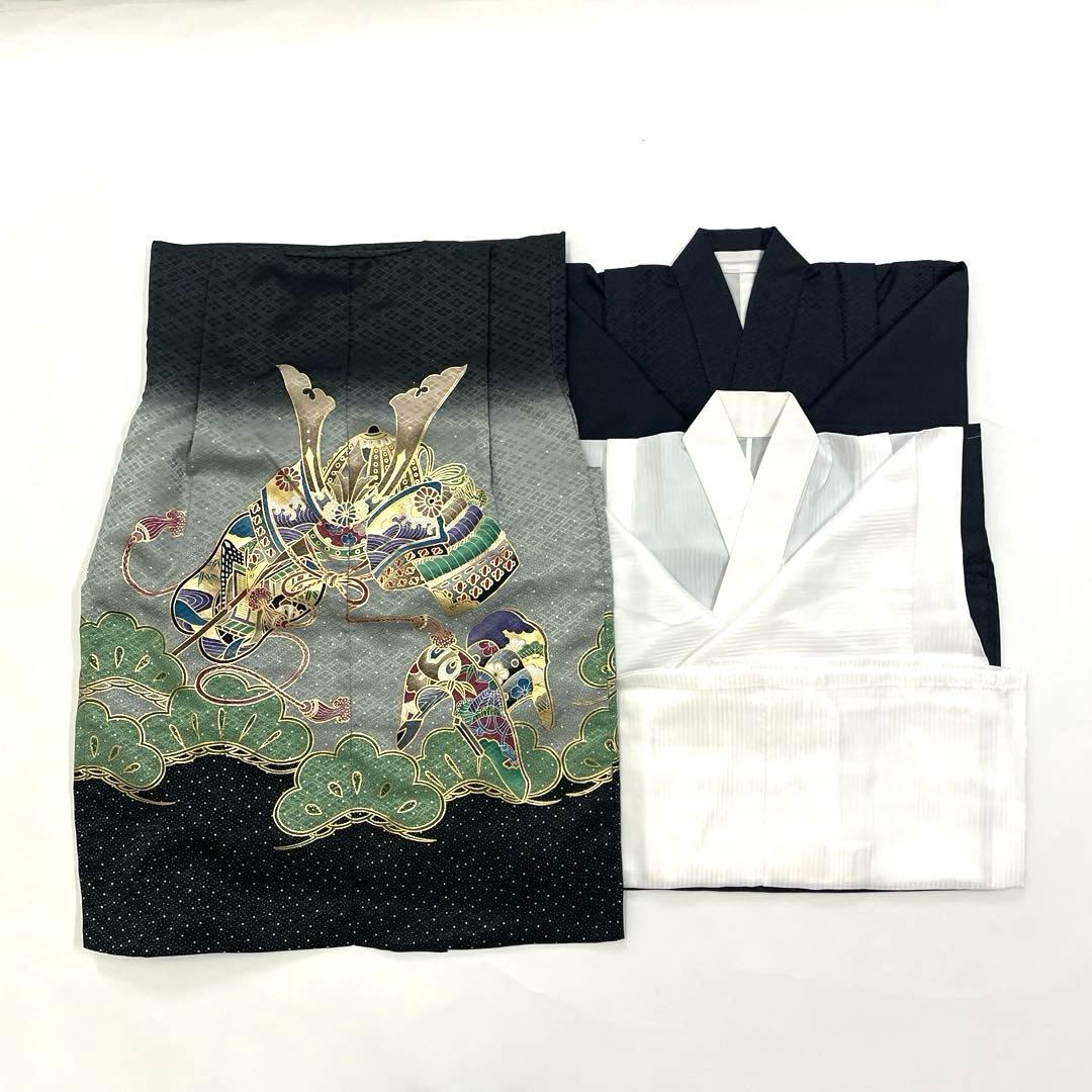 七五三 羽織セット 男の子 羽織 着物 長襦袢 半衿付き 5歳 No.128