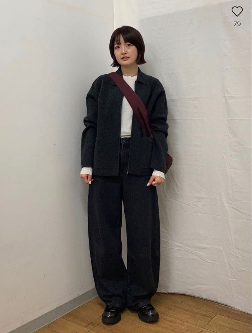 【ユニクロ】ニットフルジップジャケット