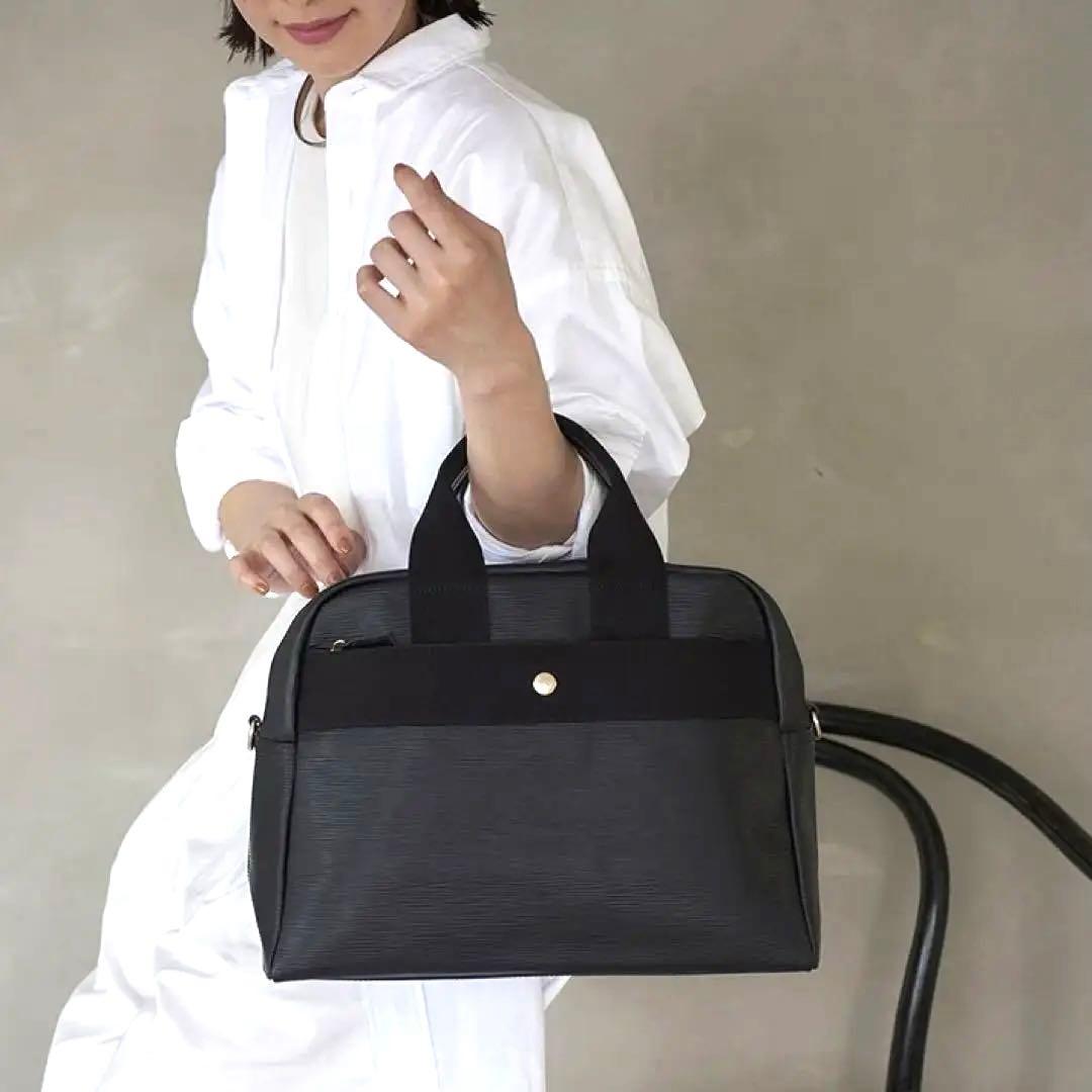 [トプカピブレス] TOPKAPI ボストンバッグ ショルダー付　2way 黒