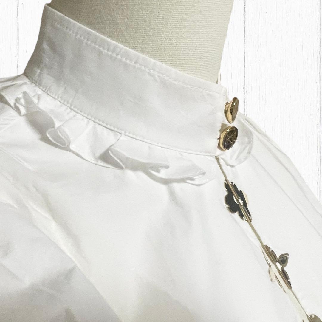 ルイヴィトン フリルブラウス 34(XS)フレンチスリーブ★クリーニング済