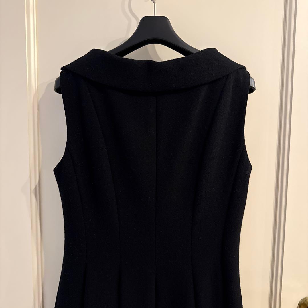 FOXEY ロングワンピース 2way ジレ　jupiter 黒　40 秋冬