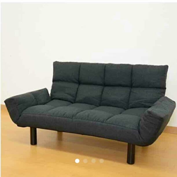 送料込み☆残りわずかです！ソファー 2人掛け ブラック 背もたれ 5段階