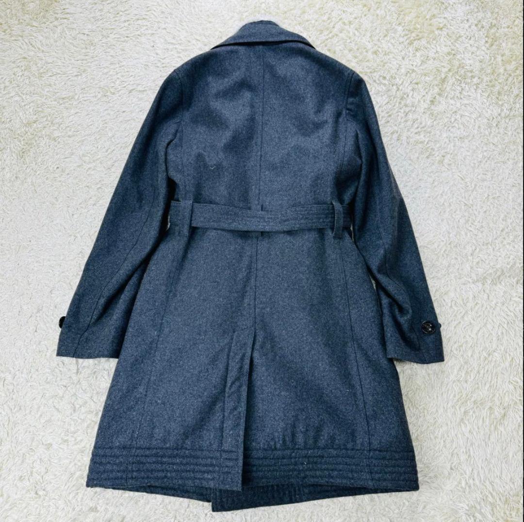 Pretty Green ロングコート 裏ボア トレンチ ダブル ベルト XL