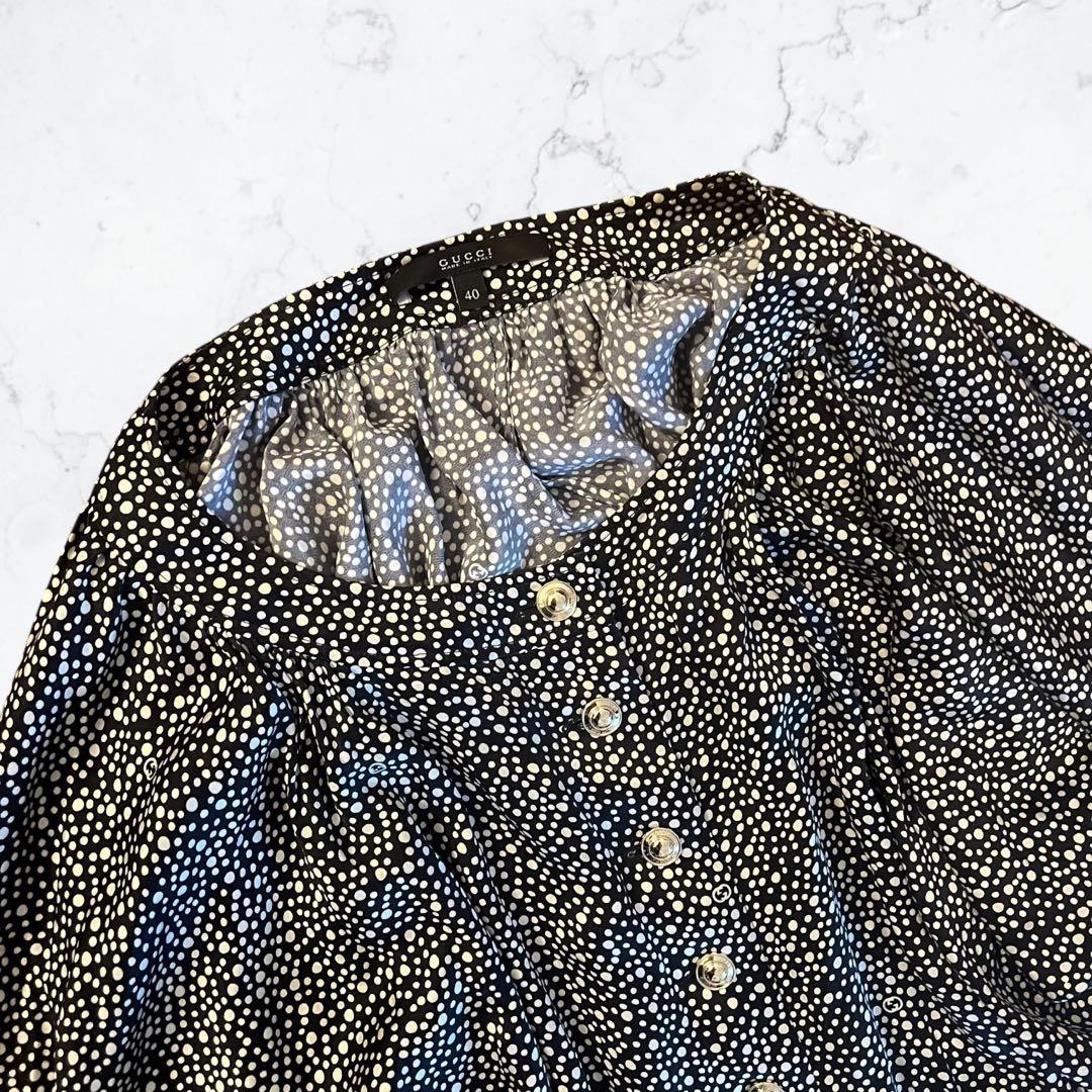 美品 GUCCI シルク100% オールインワン 40 L パンツワンピース