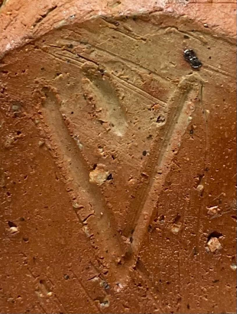 人間国宝　伊勢崎淳　備前緋襷徳利　四方桟共箱　d5732