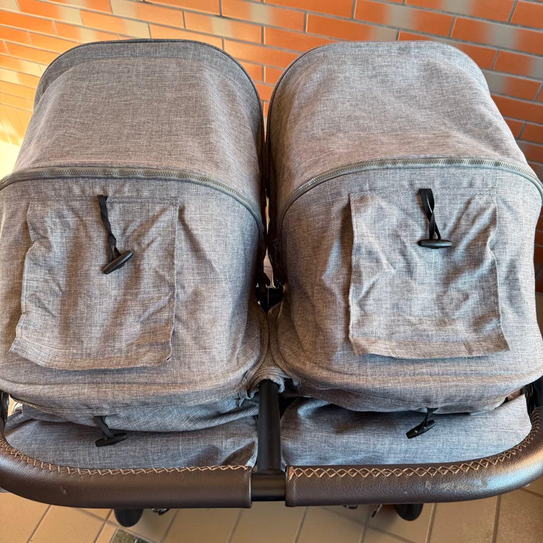 エアバギーココダブルEX フロムバース アースグレイ レインカバー未使用