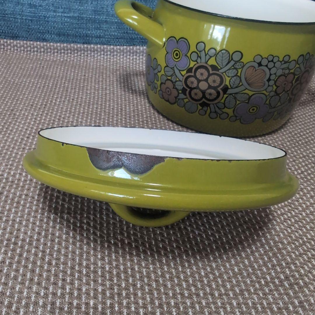 ARABIA Finel/フィネル/ホーロー製両手鍋　プリマベーラ　緑