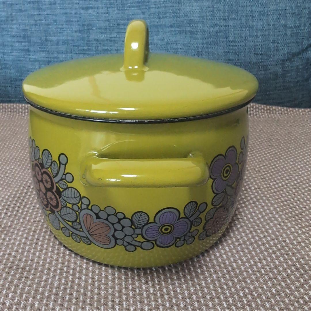 ARABIA Finel/フィネル/ホーロー製両手鍋　プリマベーラ　緑