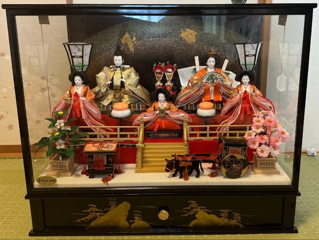 【美品】雛人形 ケース入り オルゴール付き