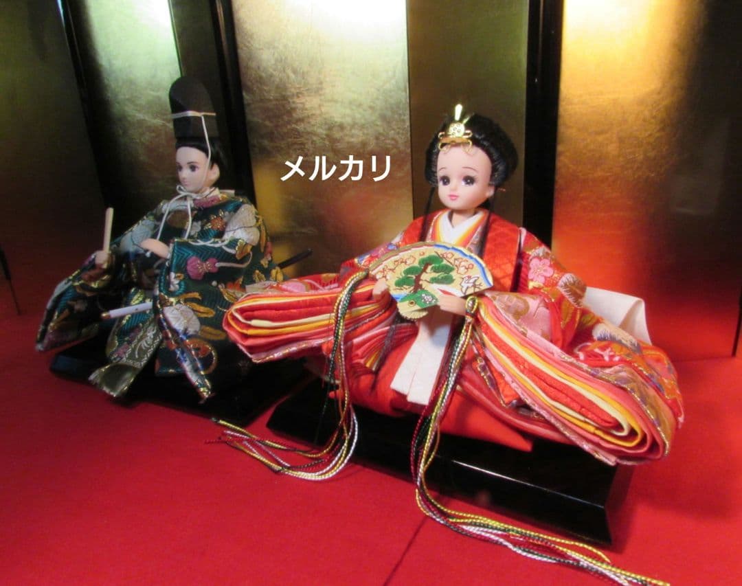 リカちゃん★親王 三人官女☆五人飾り お雛様 雛人形★カスタム