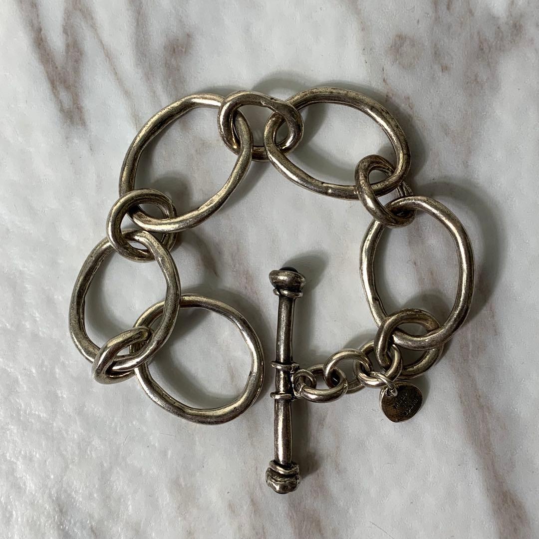 VELATTI リングブレスレット スペイン製 シルバー オニキス Tバー.