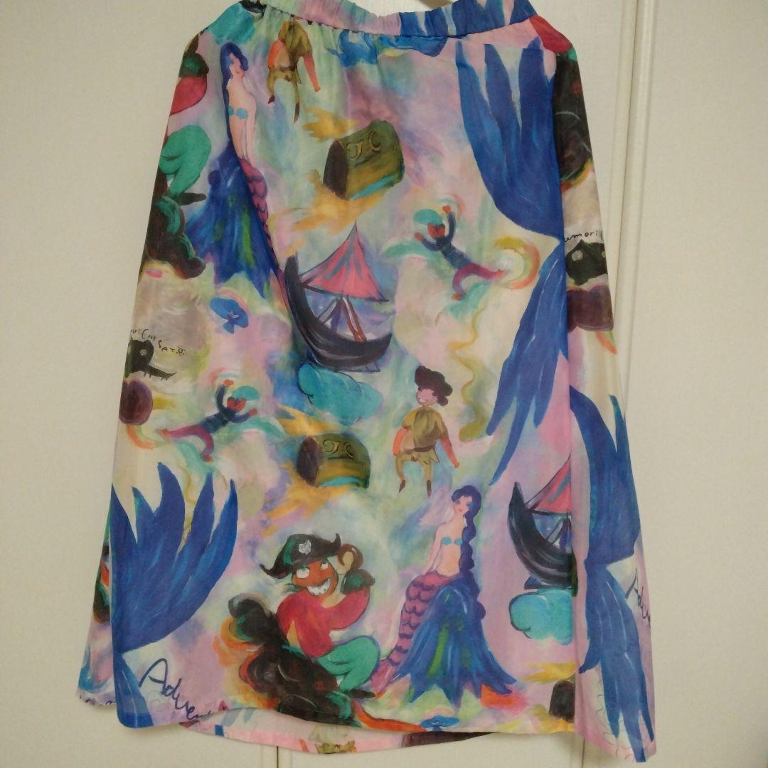 ツモリチサト カラフルな海賊と人魚のフレアスカート