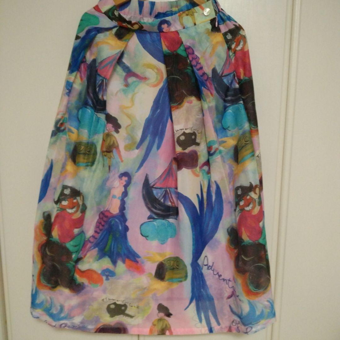 ツモリチサト カラフルな海賊と人魚のフレアスカート