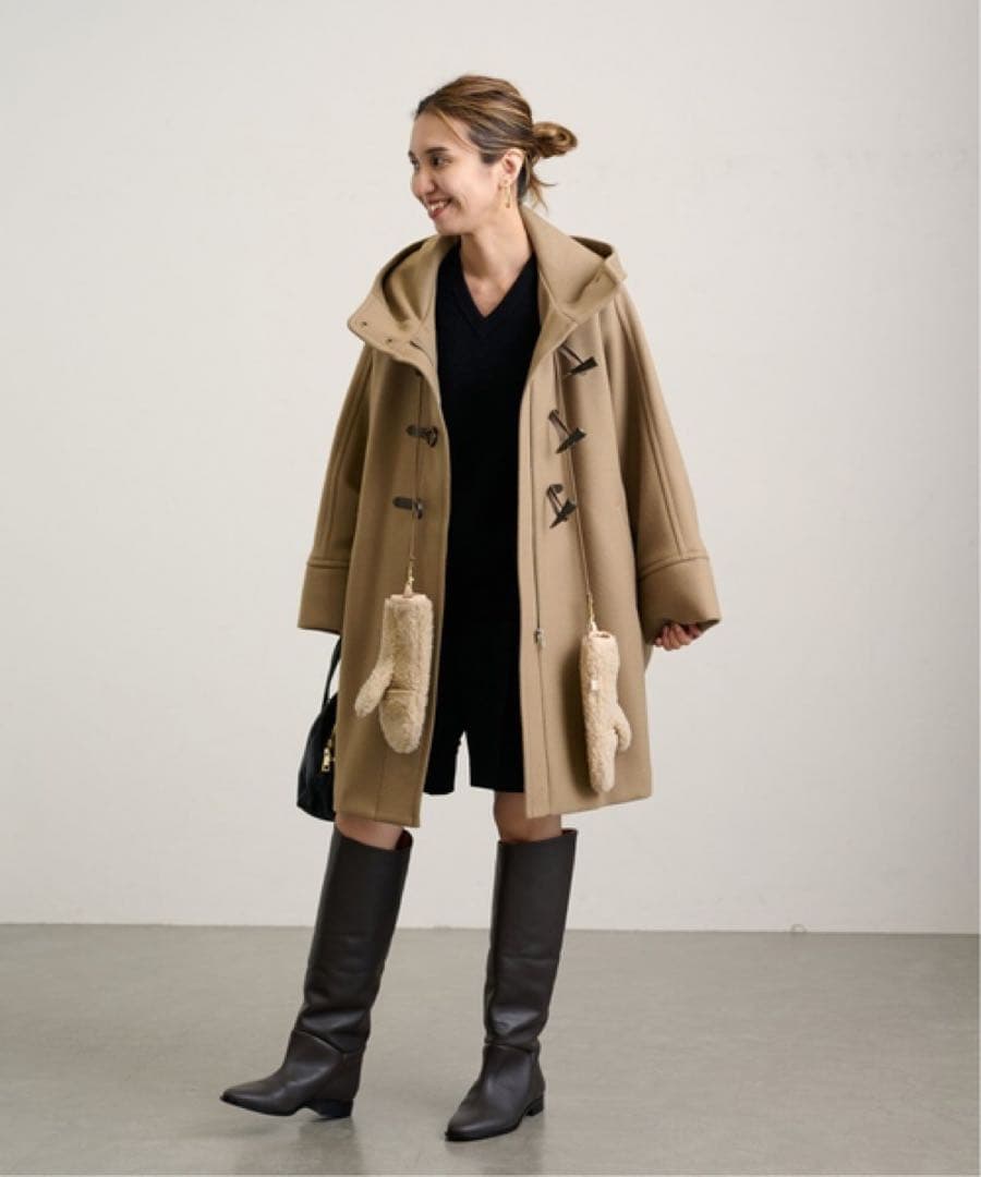 framework メルトンダッフルポンチョコート