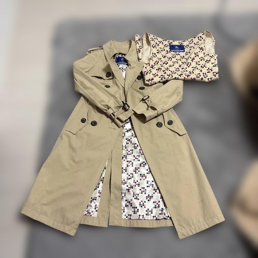 あ*ん様 希少•完売品【2way／ドット柄ライナー付き】バーバリー／ロング丈トレ