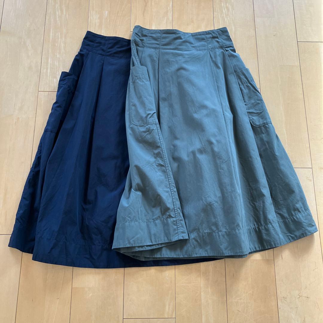 MHL. スカートDARK NAVYとカーキの2枚セット