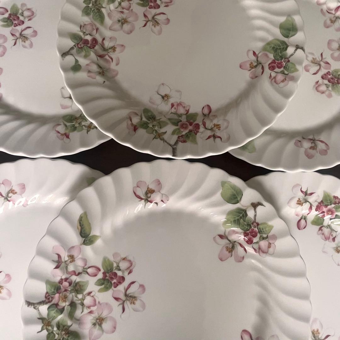 【黒壺美品】英国製　ウェッジウッド★アップルブロッサム★ディナー皿　６枚