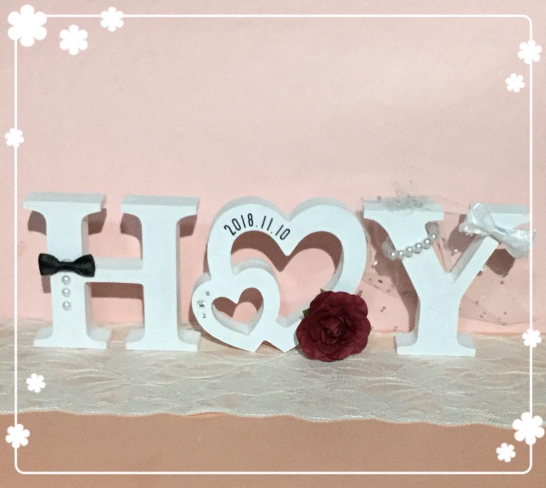 utami様確認用♡ウエディングバージョン・イニシャルオブジェ