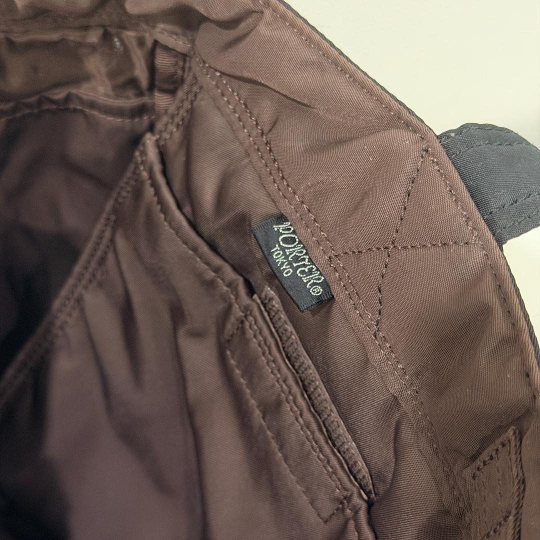 N*1様 PORTER クリーム ブラック×ブラウン トートバッグ