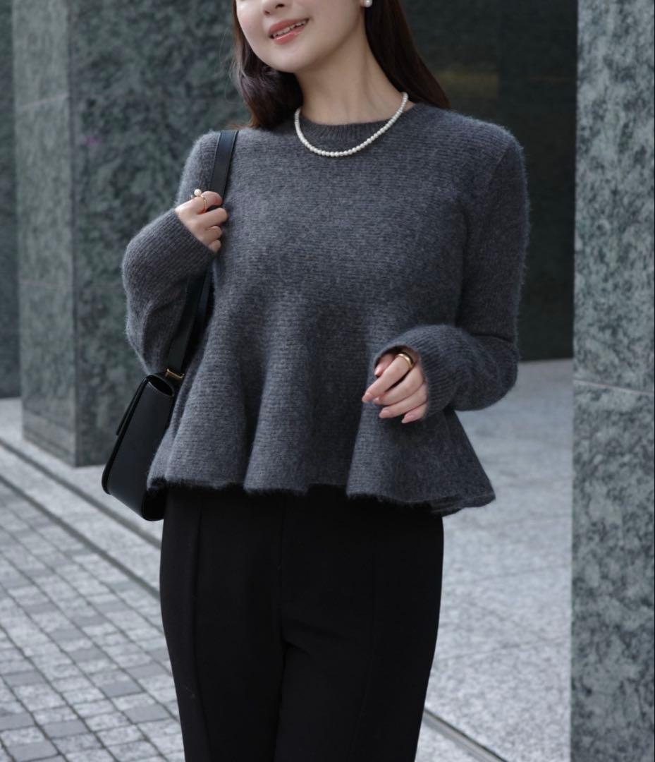 anuans ペプラムショートニットトップス　ZOZOタウン限定カラー