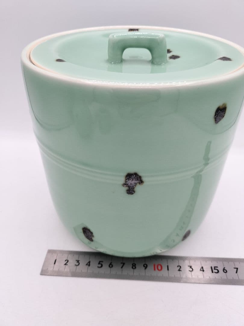 c538 【新品・未使用】皆具 飛青磁 平安手塚祥堂 茶道具