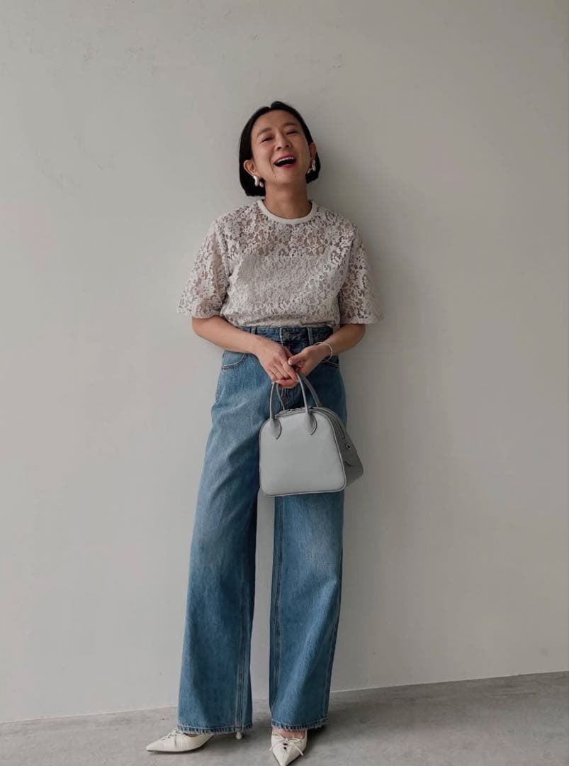 Kao 　LOUNIE クロップドレース　ブラウス 現行品　38