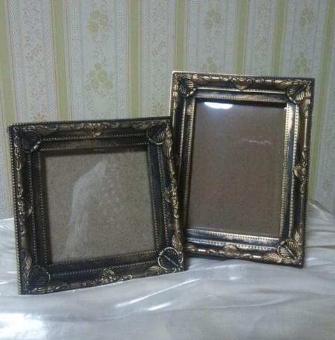 ２個セット☆ クラシカル フォトフレーム ＊ブラック ゴールド b