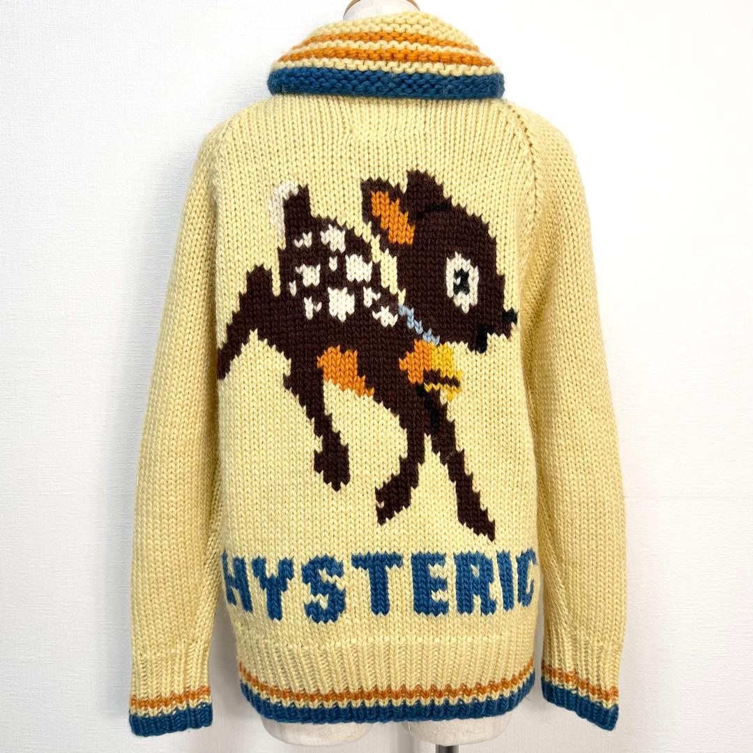 y2k❤️90s HYSTERIC GLAMOUR バンビ ロゴ カウチンニット