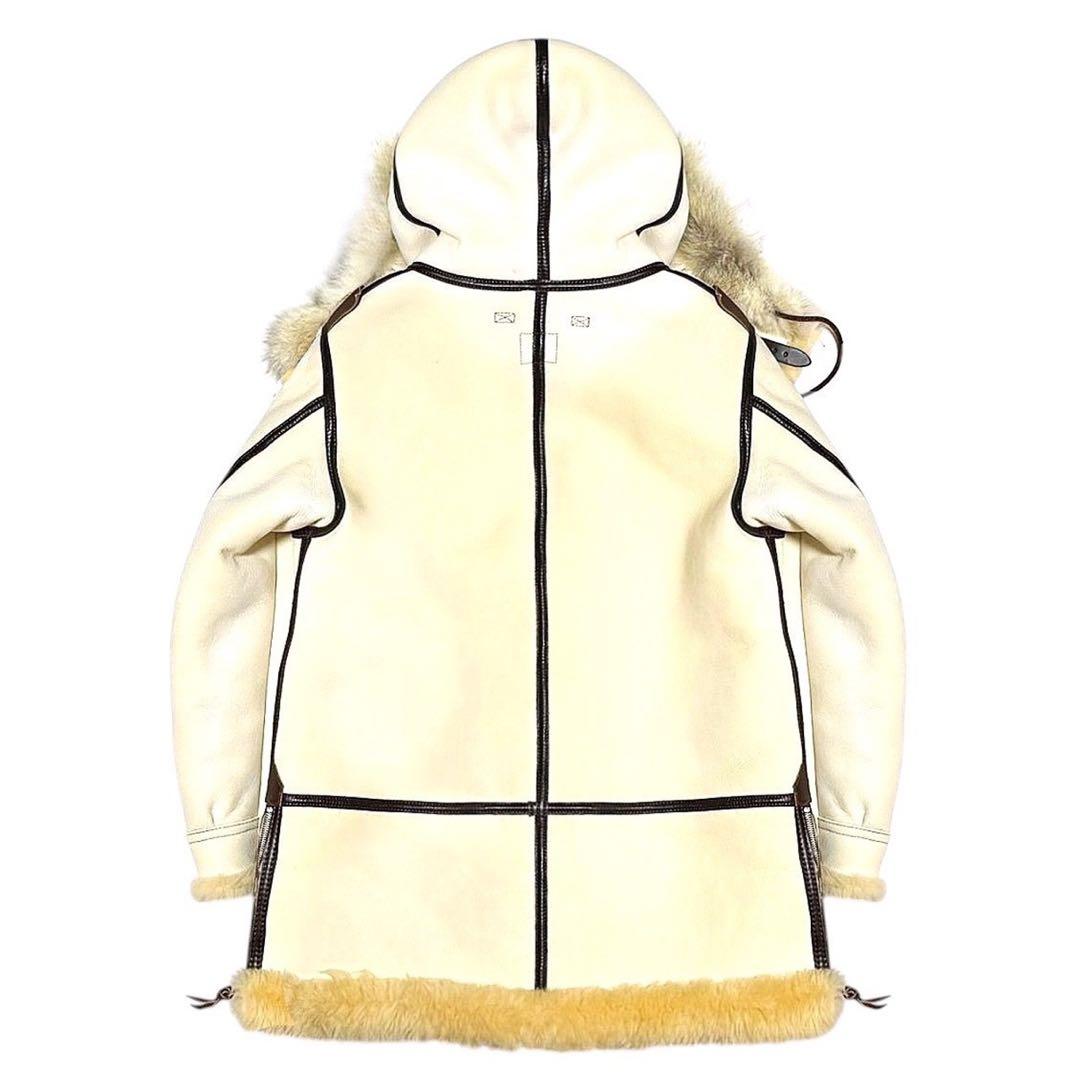 新品 39.6万 AVIREX B-7 羊革 ムートン アラスカコート 36