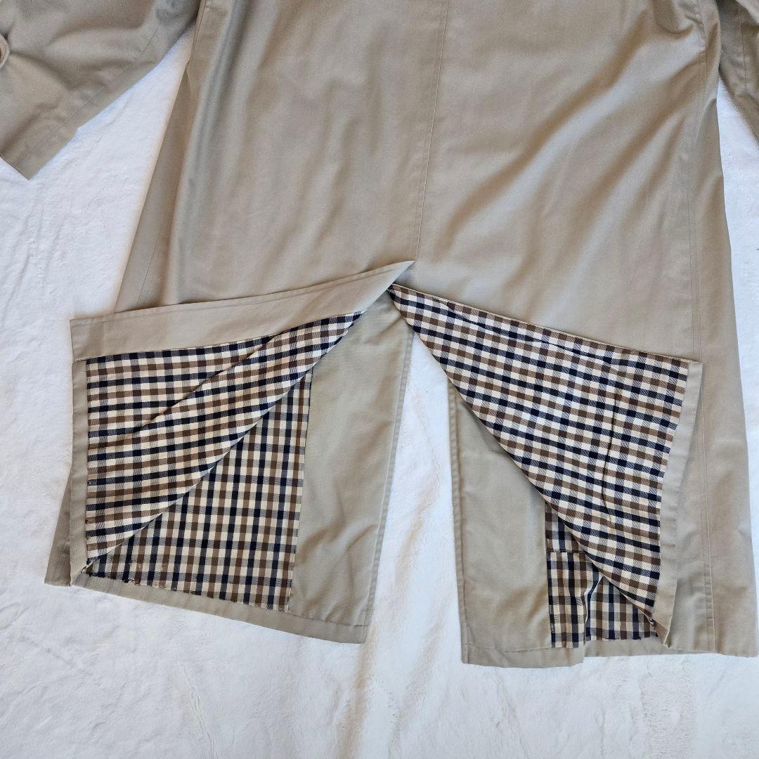 【最高級・英国製】アクアスキュータム ステンカラーコート 綿100% 希少 M