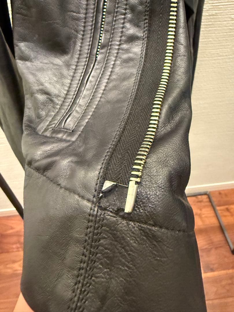 rickowens リックオウエンス 変形　レザー　ライダースジャケット 40