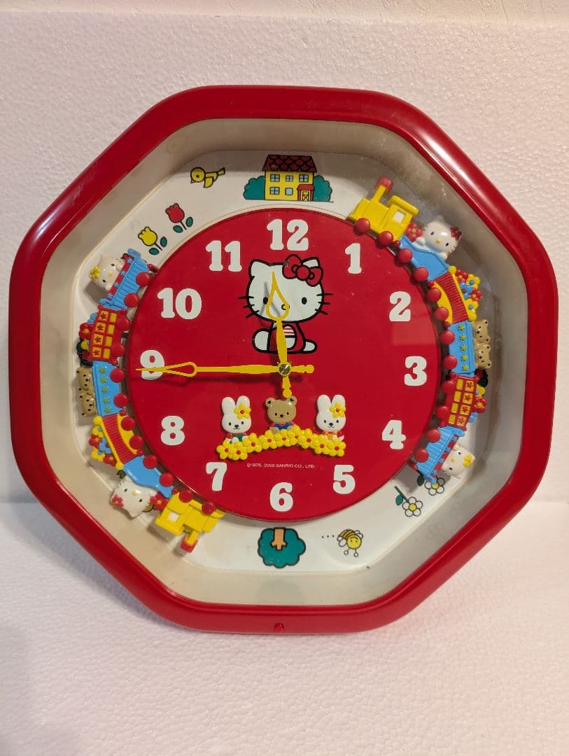 ハローキティ 八角形 掛時計