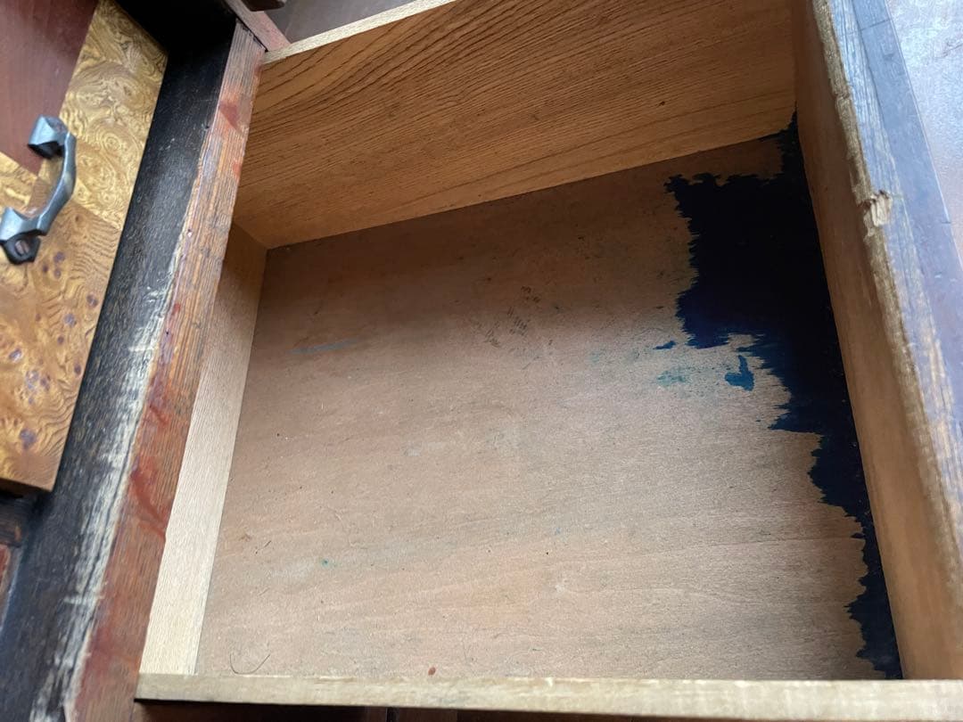 すりガラス アンティーク 昭和 レトロ キャビネット 食器棚 収納棚 本棚