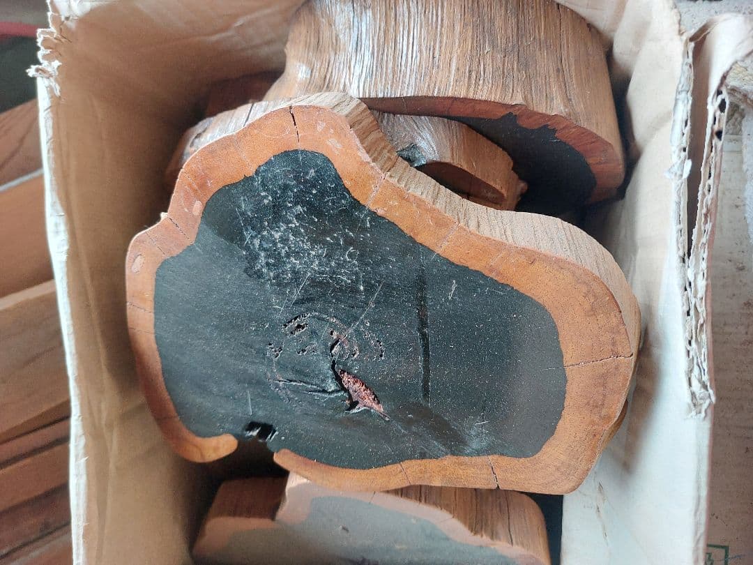 黒檀 コクタン ５個セット コースター 芸術 アンティーク 木製