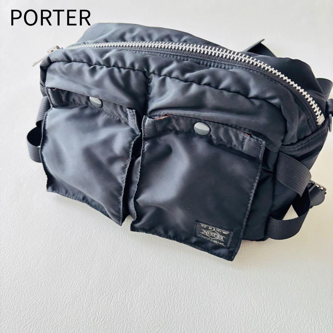 ウ*メ様 【完売品】ポーター　タンカー　ボディバッグ　ウエストバッグ　ブラック