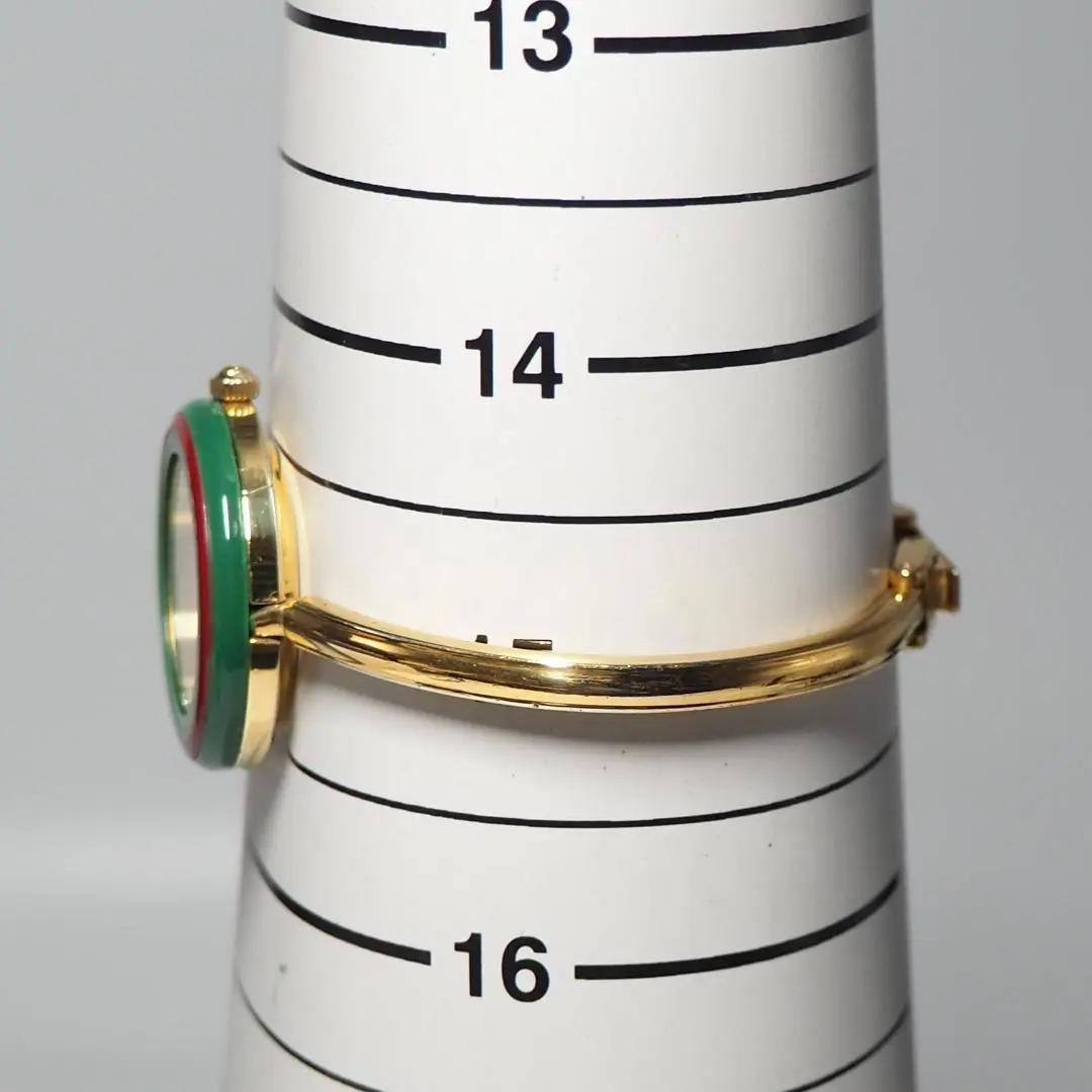 美品 グッチ GUCCI チェンジベゼル バングルウォッチ 腕時計 F601