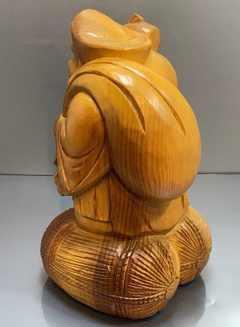 木彫り　大黒天　縁起物　開運　高さ約29cm