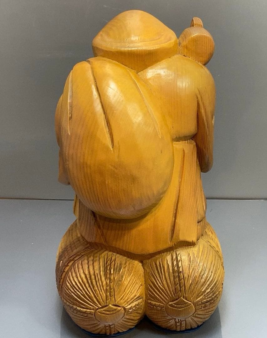 木彫り　大黒天　縁起物　開運　高さ約29cm