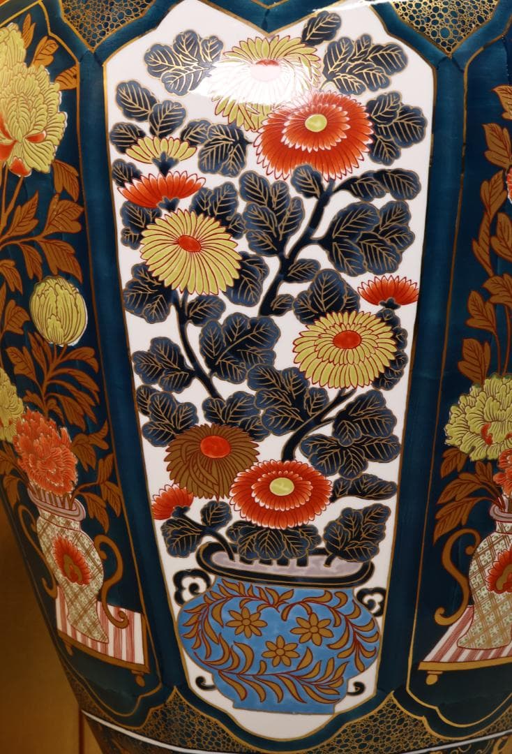 有田焼　舞右衛門 作 「 古伊万里　飾壺 」 沈香壷 高114cm　BK061