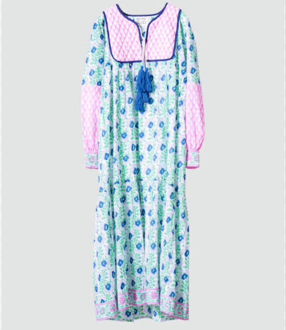 新品　SZブロックプリント　JODHPUR DRESS ESSA ワンピース