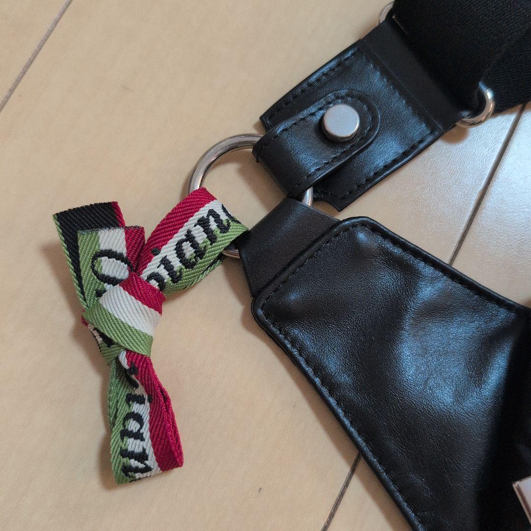 【新品・タグ付】Orobianco メンズ ブラック ボディバッグ 保存袋付