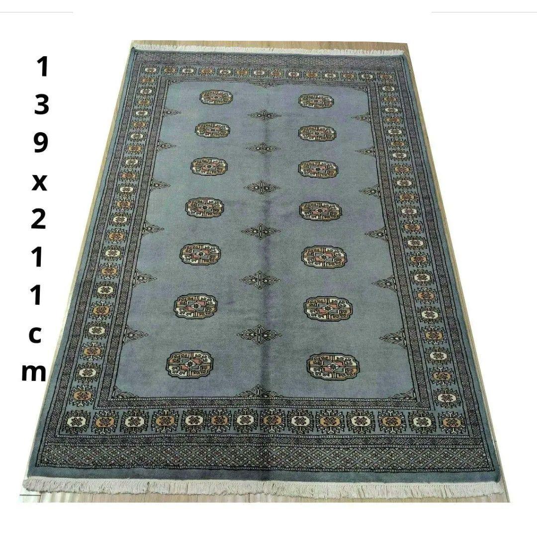 139x211cmパキスタン手織りじゅうたん(352)ギャッベ・ウール