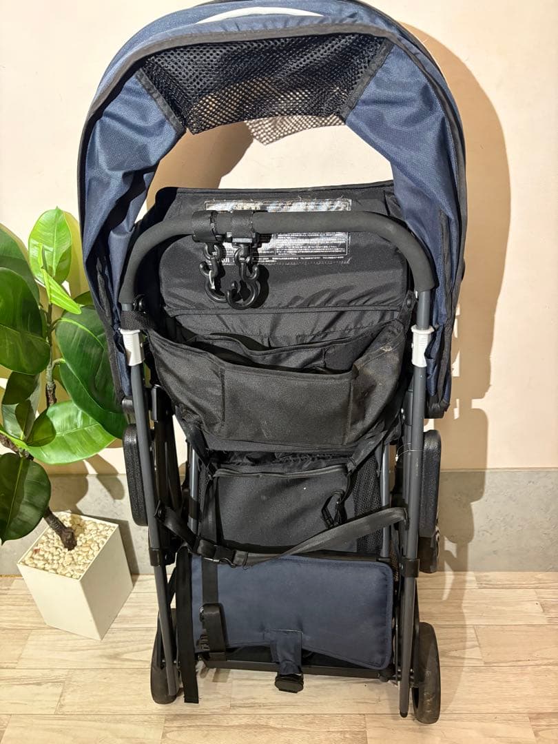 KATOJI 折りたたみ式ベビーカー ネイビー　2人でゴー