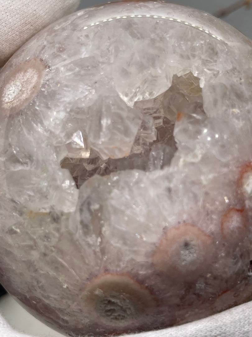 【3092】スフィア 桜瑪瑙 ピンアメ、パイライト共生