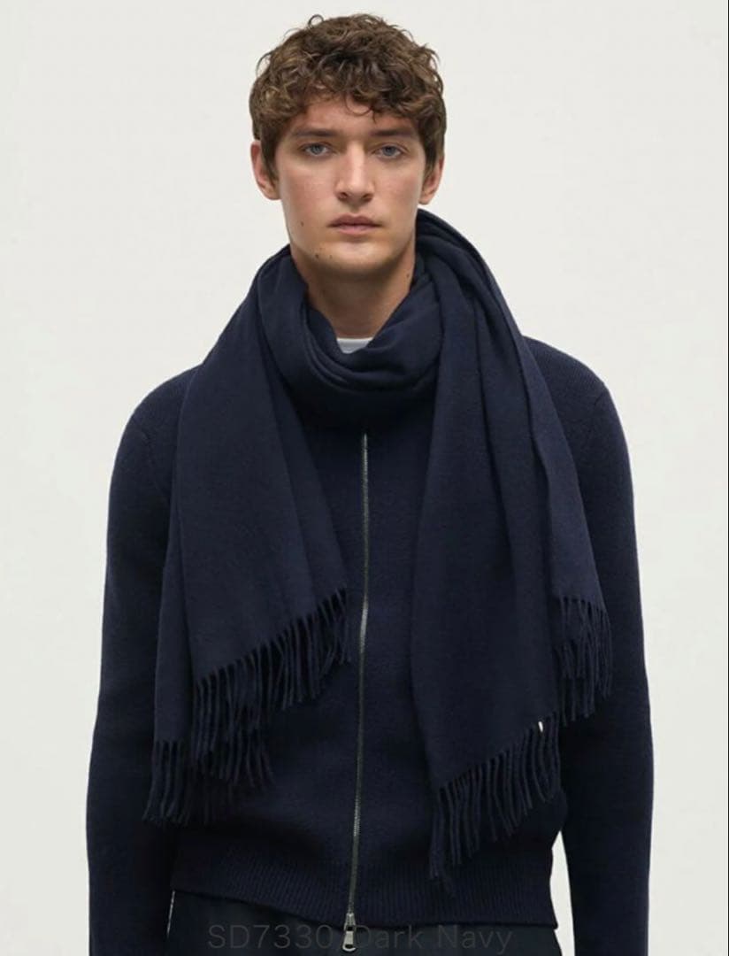 【m】美品 ジョンストンズ カシミヤ100％ 大判マフラー