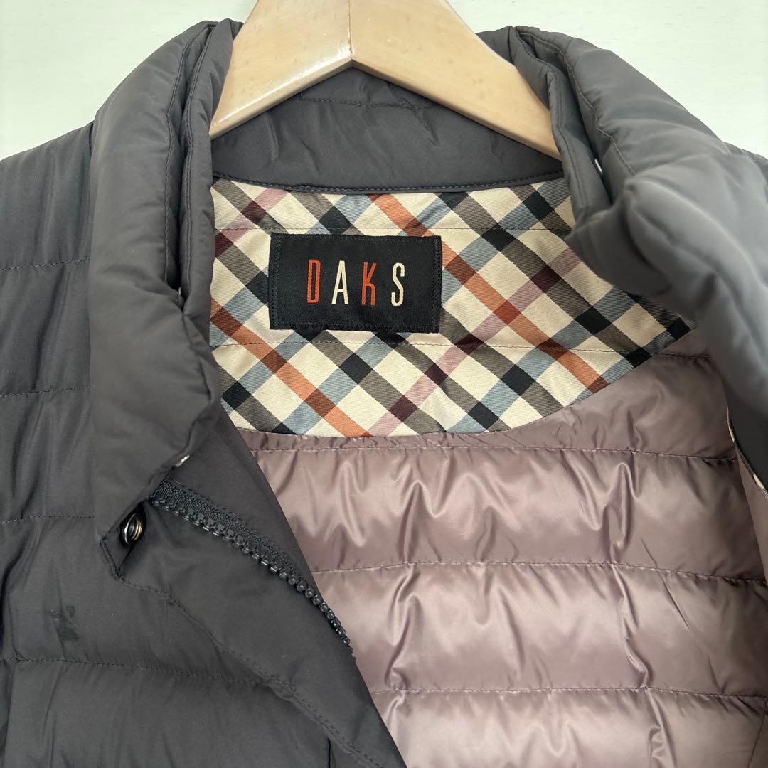 １回使用　難あり　DAKS ダックス　ハウスチェック柄　上質ダウンコート L❣️