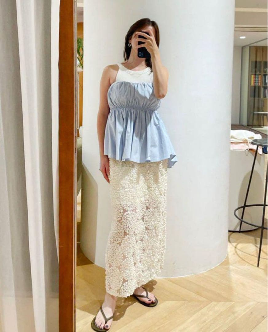 【シールームリン】ウエストShapeパッドinベアトップ ホワイト M