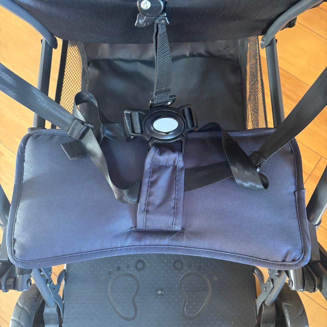 【美品】カトージ　2人でゴー 縦型 スリム 2人乗り 人気ベビーカー ネイビー