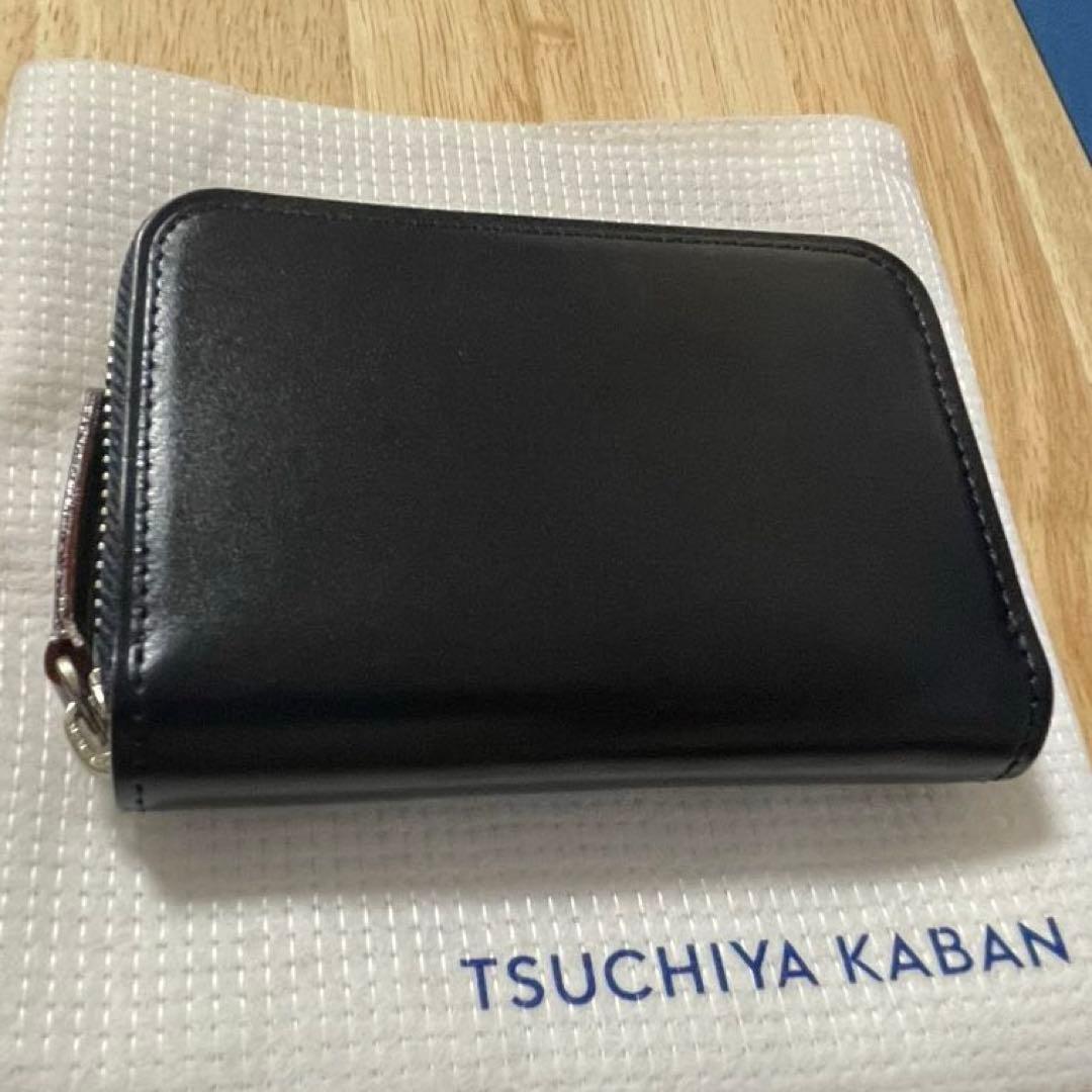 【未使用】土屋鞄 コードバン ファスナーパース ネイビー